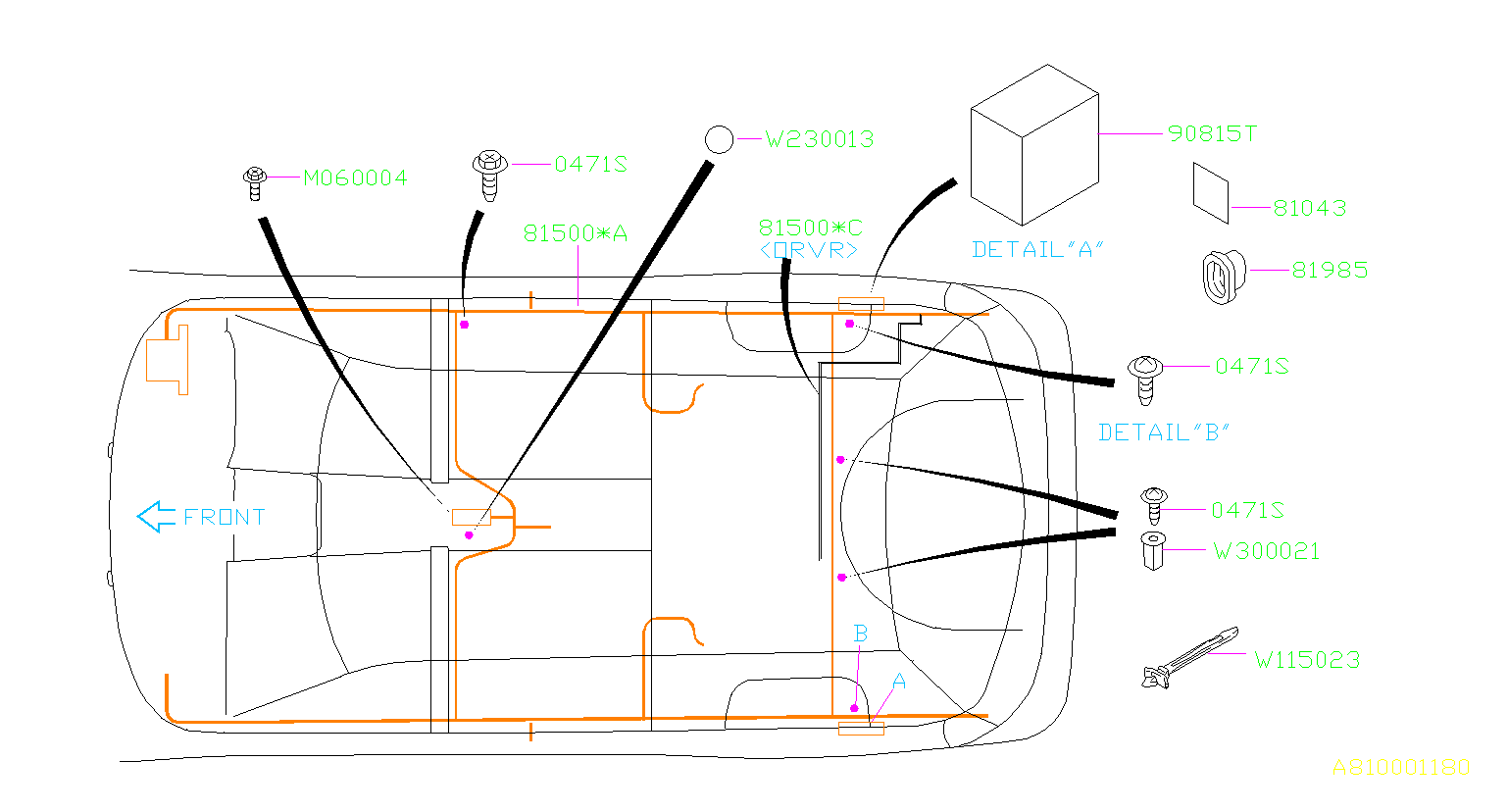 Subaru Legacy Wiring Harness. (Rear). ONBOARD RE-FUELING. VAPOR