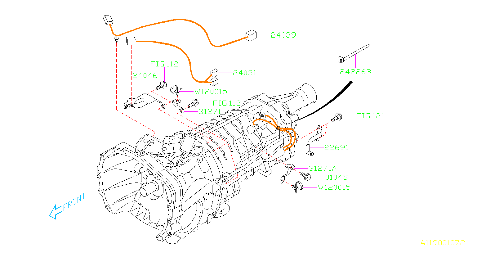 24039AA231 - Subaru Oxygen Sensor Connector. Harness Sensor | Subaru